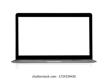 laptop with empty space isolated on white background