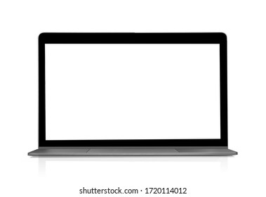 laptop with empty space isolated on white background