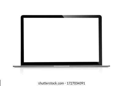 laptop with empty space isolated on white background - Shutterstock ID 1727034391