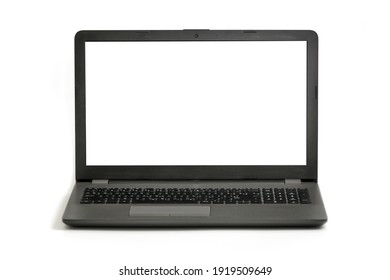 Laptop isolated on white background - front view with clipping path