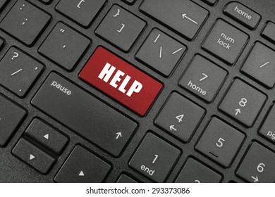 Laptop keyboard with help button