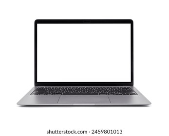 Laptop or notebook with blank screen isolated with clipping path on transparent background. - Powered by Shutterstock