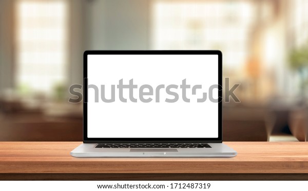 Laptop Oder Notebook Mit Leerem Bildschirm Stockfoto Jetzt Bearbeiten