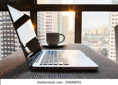 Laptop in the office