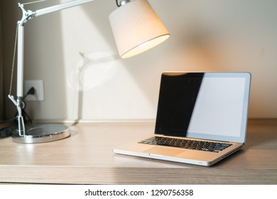 Laptop On Desk Lamp Stock Photo 1290756358 | Shutterstock