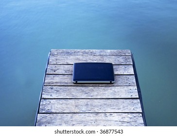 Laptop On The Jetty