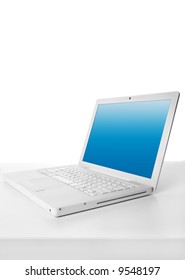 Laptop on table
