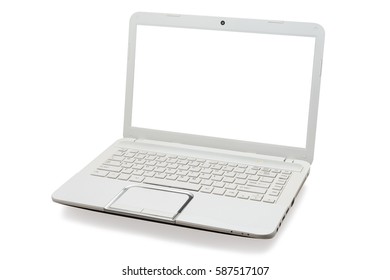 Laptop On White Back Ground