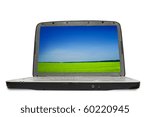 laptop on whitebackground