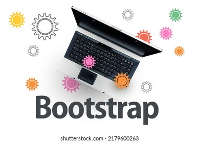 Laptop On Word Bootstrap. Bootstrap CSS Framework .