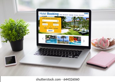 Laptop Online Search Booking Hotel On Stock Photo 644326060 | Shutterstock