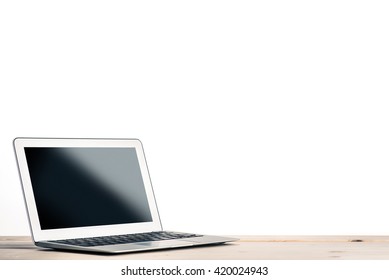 laptop placed on the table