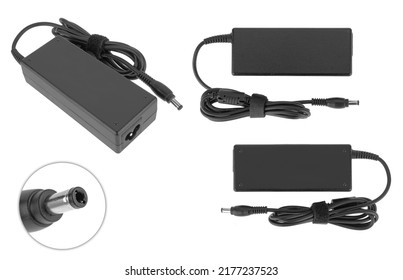 laptop power adapter, laptop accessory isolated on white background
