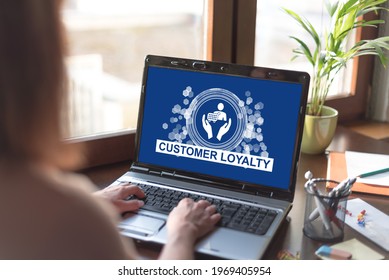 Laptop Screen Displaying A Customer Loyalty Concept