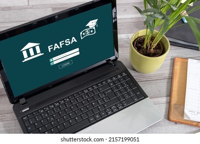 Laptop Screen With Fafsa Concept