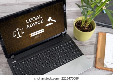 Laptop Screen With Legal Advice Concept