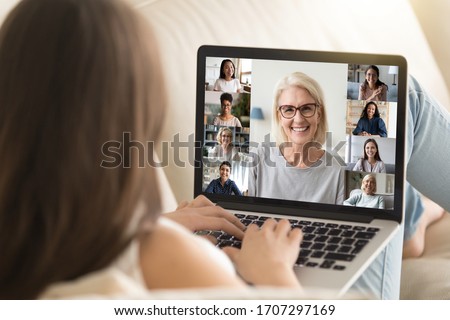 Similar – Image, Stock Photo Family Engaged with Technology in London