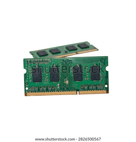 Laptop SO-DIMM RAM Memory Modules Isolated on White Background