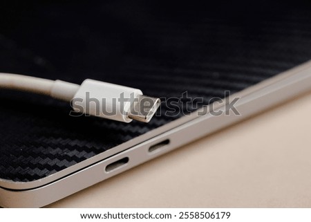 Laptop USB-C Cable, Featuring a Sleek and Durable Design for Fast Data Transfer and Charging, Compatible with Modern Laptops and Devices