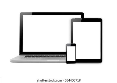 iPad Tablet and MacBook Laptop Workspace from Above Free Stock Photo ...