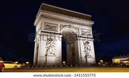 Similar – Arc de triomphe in Paris at dark night