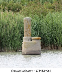 Large Abandoned Well For The Extraction Of Methane Gas From The Depths Of The Lagoon