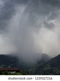 Large Amount Of Rainfall In The Mountains With Dramatic Sky 