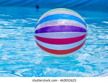 a large ball in the pool