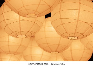 large white paper lanterns