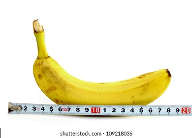 Large banana and measuring tape