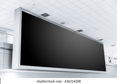 large billboard. black advertising led board empty space for text.