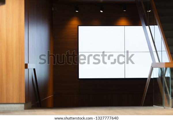 large billboard. black advertising led board empty
space for text.