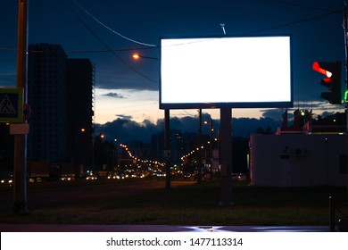 Large Billboard In The City Mockup At Night