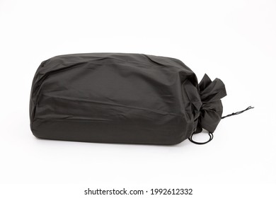 Large Black Duffel Bag, Handbag Isolated On White Background