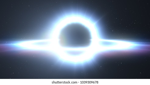 A large black hole (gravitational singularity) in deep space. 