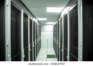 Large Black Server Room