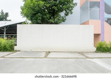 Large Blank Billboard On A Street Wall