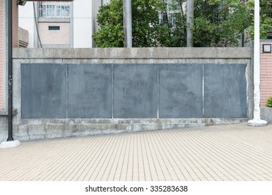 Large Blank Billboard On A Street Wall