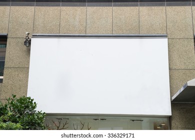 Large Blank Billboard On A Street Wall