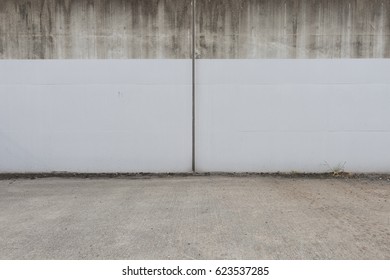 Large Blank Billboard On A Street Wall, Banners With Room To Add Your Own Text