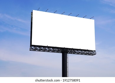 Large Blank billboard for outdoor advertisement with copy space.                               
