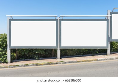 Large Blank Billboard For Outdoor Advertising.