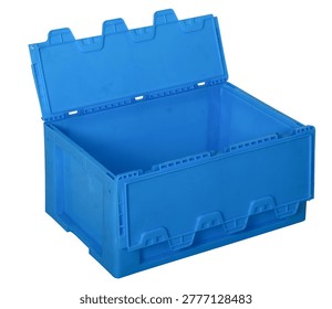 Large blue lockable storage box