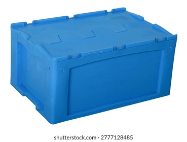 Large blue lockable storage box