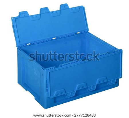 Large blue lockable storage box