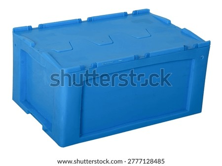 Large blue lockable storage box