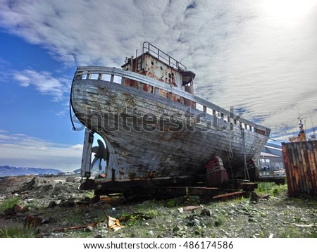 Similar – Shipwreck on the Lofoten Islands