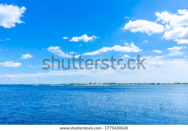 A large body of\
water. High quality photo.