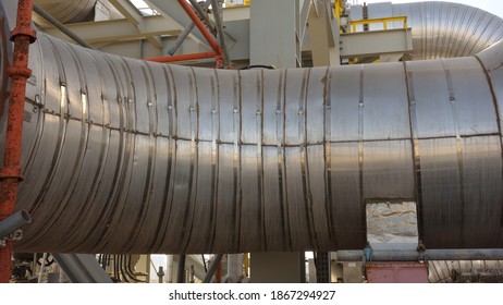 Large Bore Piping With Insulation For Heat Conservation