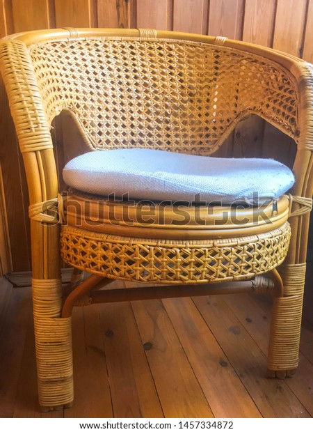 Large Brown Natural Chair Made Straw Stock Photo Edit Now 1457334872